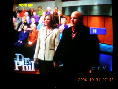 Mom and I at a Dr. Phil taping in L.A.